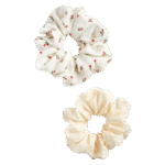 Noir & Gingham Ribbon Scrunchie Set (Pack of 2)