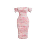 Rose Quartz Draped Bodycon Party Dress