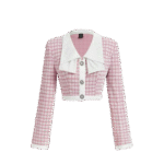 The Cher Pink Tweed Crop