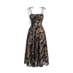 Coffee Brown Grunge Fairy A-Line Dress